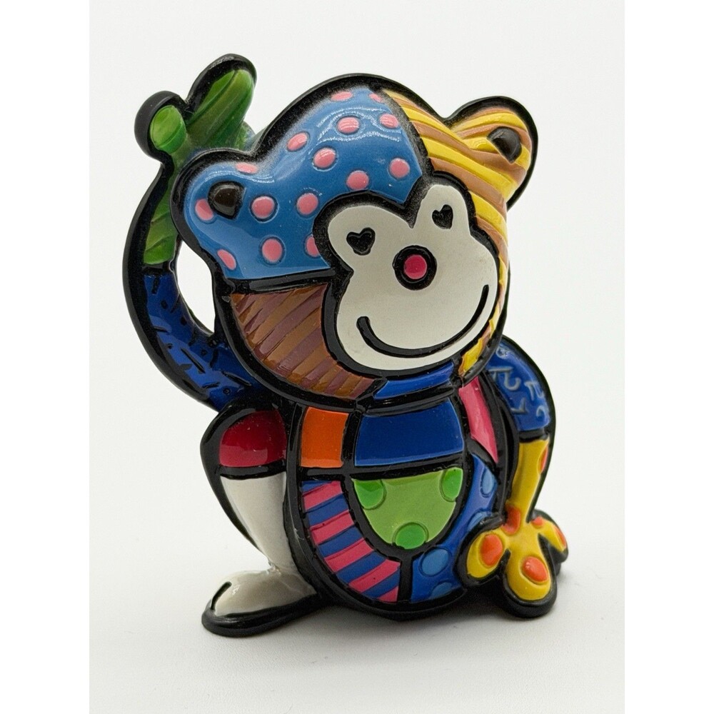 Romero Britto Mini Monkey Figurine 2010 Cheeky 3D Pop Art Retired Collectible